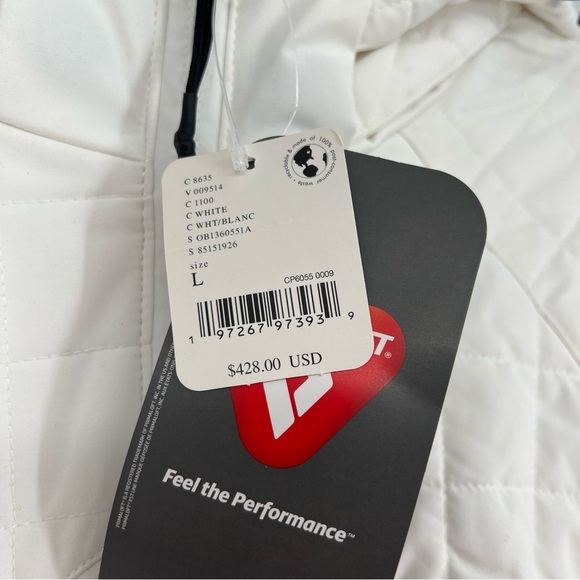 Free People All Prepped White Quilted Long Winter Ski Snowboarding Coat L NWT - Picture 5 of 13